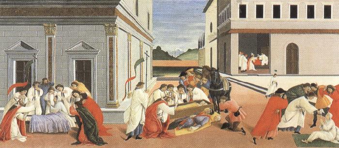 Sandro Botticelli Three miracles of St Zanobius reviving the dead (mk36) China oil painting art